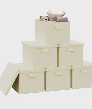 Set Opbergdozen met Deksel - Opvouwbare Stoffen Organizers voor Kleding, Dekbedden en Meer