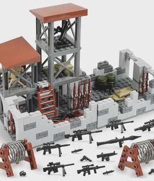 Bouwset Militaire Basis WO2 - Modelbouw Speelgoed met Wapens voor Jongens