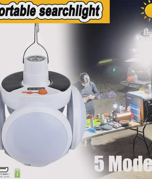 Oplaadbare Solar Camping Lantaarn - Krachtig, Draagbaar & Opvouwbaar LED Licht met USB