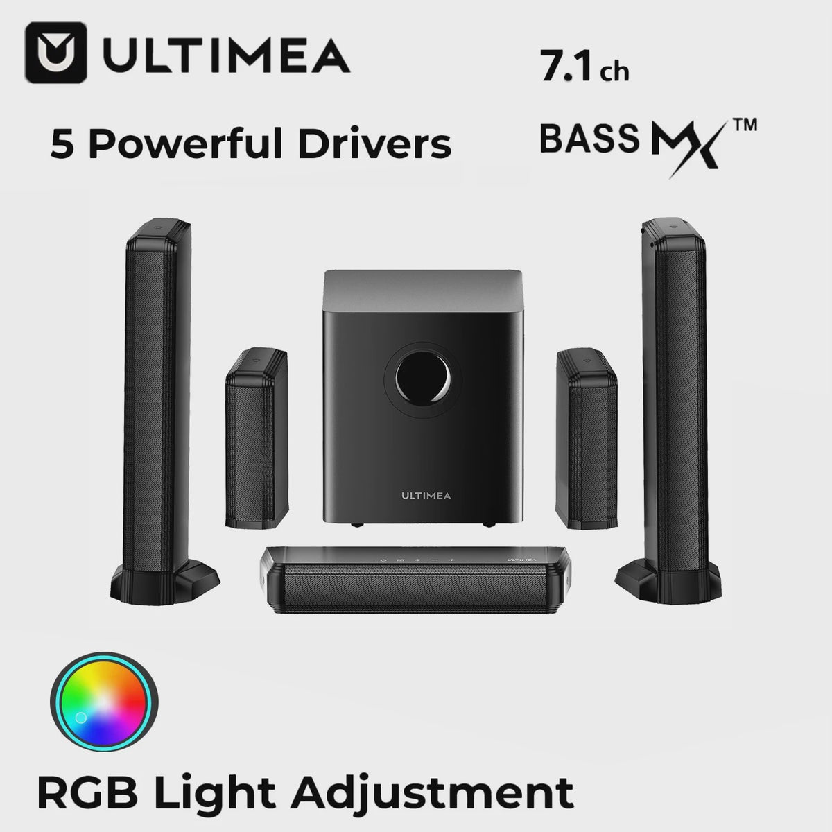 ULTIMEA Apollo S70 Ultra Soundbar: 7.1ch Surround, 410W, Subwoofer & RGB