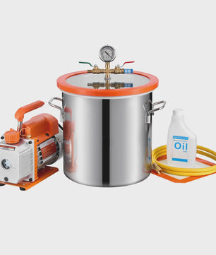 Vacuümkamer met 3.5 CFM Vacuümpomp - 3 of 5 Gallon - Voor Harsontgassing & Houtstabilisatie