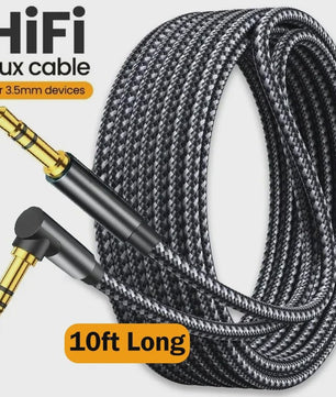 3.5mm Jack Audio Kabel 90 Graden Hoek Male-Male - Universele Aux Kabel voor Auto, Telefoon, Speaker