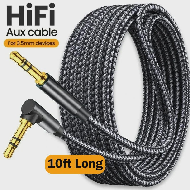 3.5mm Jack Audio Kabel 90 Graden Hoek Male-Male - Universele Aux Kabel voor Auto, Telefoon, Speaker