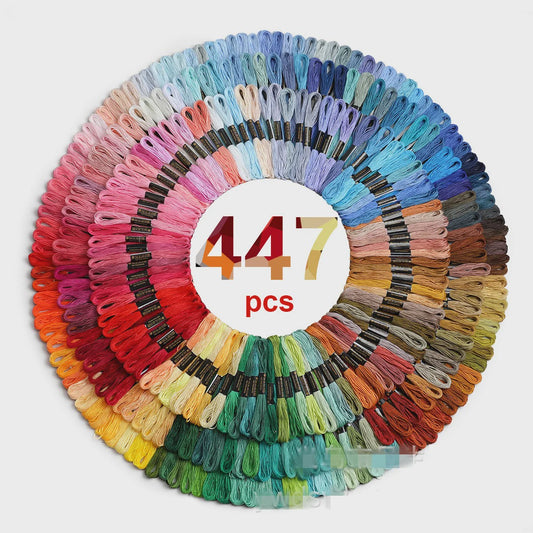 Grote Set Borduurzijde - 447 Kleuren Katoen Floss voor Kruissteek & DIY Naaien