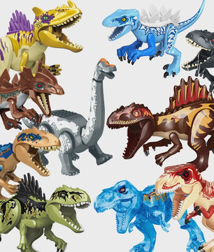 Grote Bouwblok Dinosaurus Speelgoed - Indominus Rex & Tyrannosaurus Rex Modellen