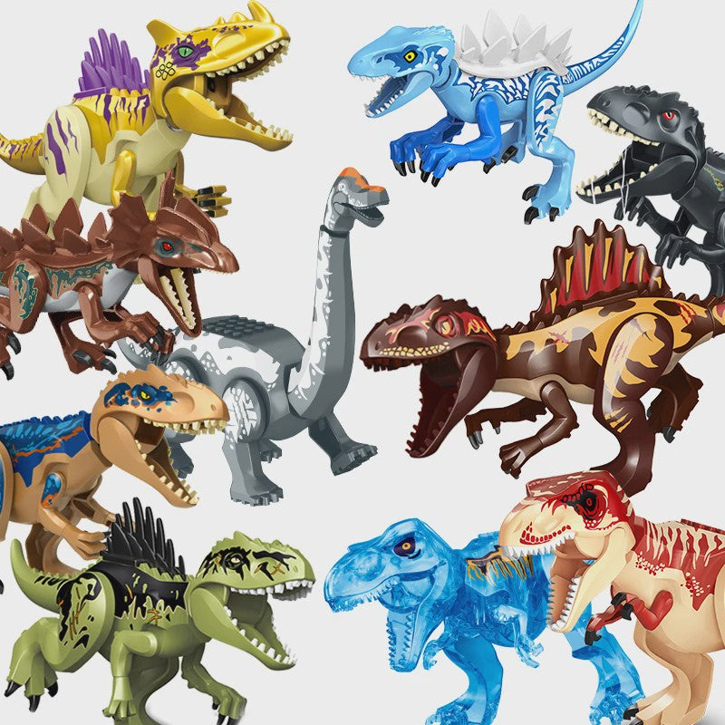 Grote Bouwblok Dinosaurus Speelgoed - Indominus Rex & Tyrannosaurus Rex Modellen
