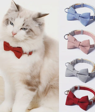 Verstelbare Katoenen Honden- en Kattenband met Strikje - Perfect voor Feestelijke Gelegenheden en Dagelijks Gebruik