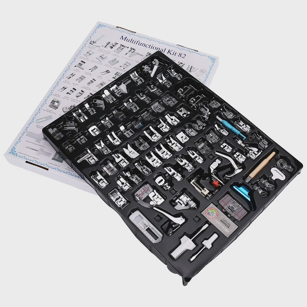 Uitgebreide Set Naaimachine Voetjes (11-82 Stuks) - Multifunctioneel voor Diverse Stijlen