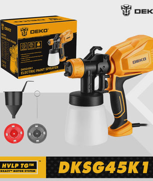 DEKO DKSG45K1 Elektrische Verfspuit 450W - Krachtig & Precisie voor Doe-het-zelf