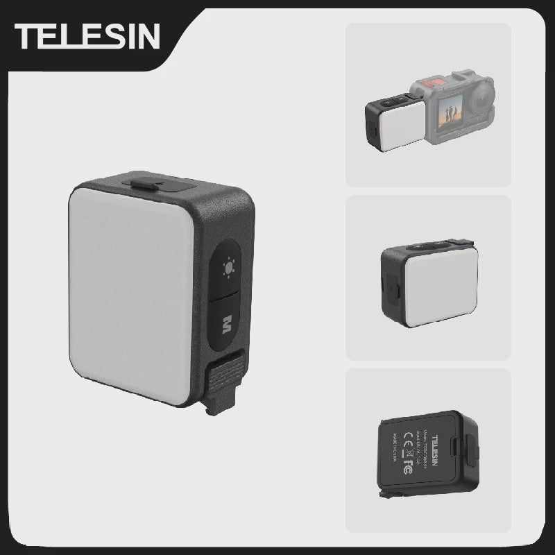 TELESIN Mini Waterproof Fill Light voor DJI OSMO Action Camera's - Verbeter je beelden