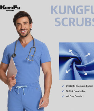 KungFu Scrubs Medisch Werkpak - Ademend, Waterdicht & Antibacterieel (2-delig)