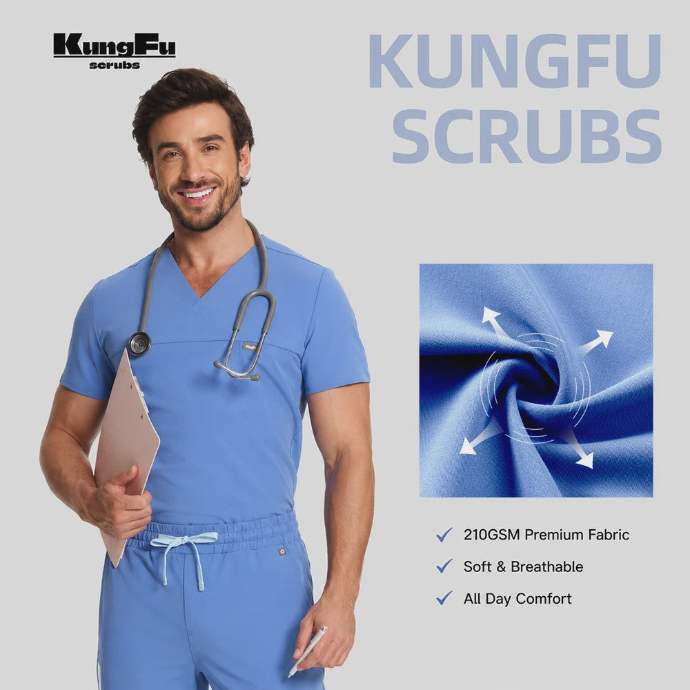 KungFu Scrubs Medisch Werkpak - Ademend, Waterdicht & Antibacterieel (2-delig)