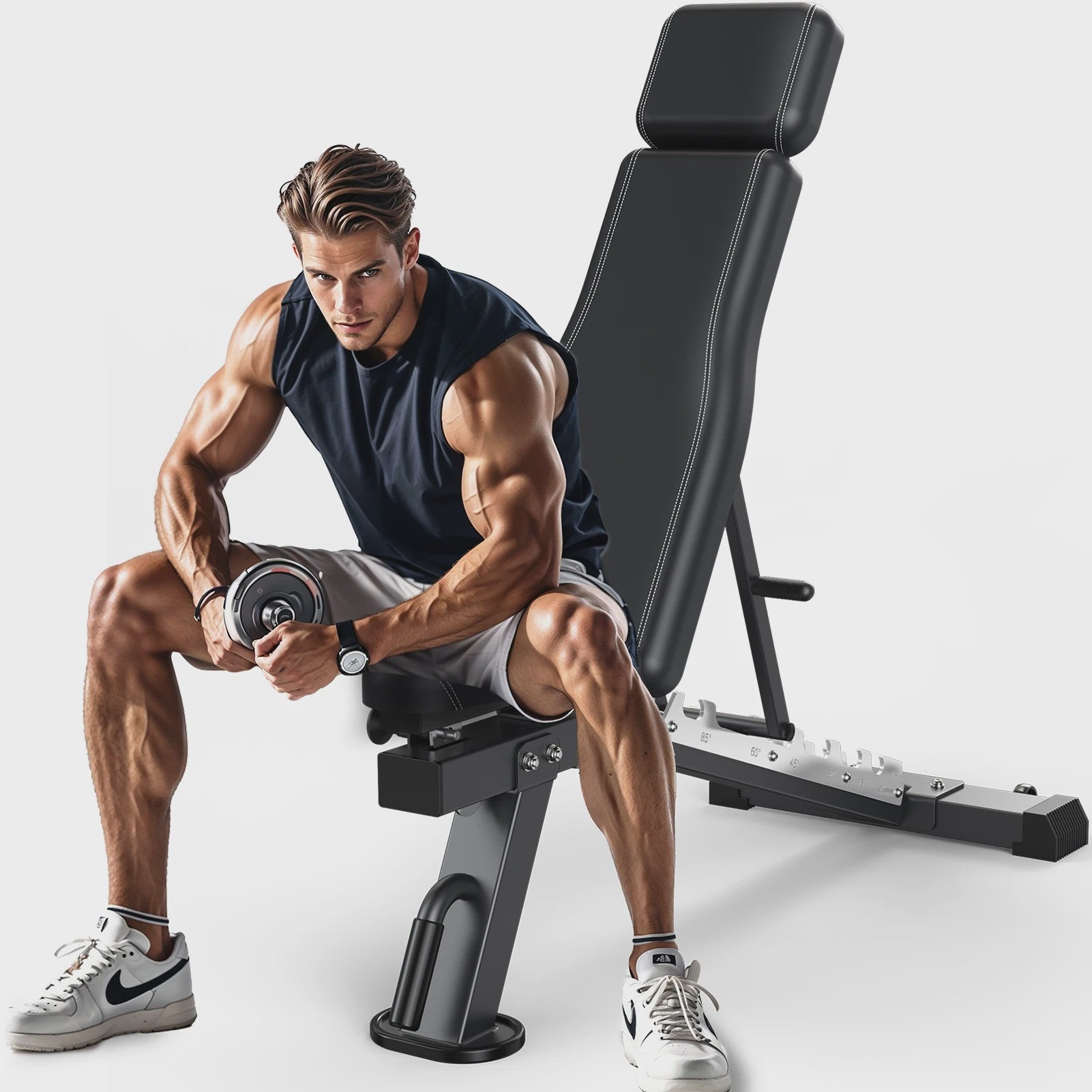 Verstelbare Trainingsbank - Opvouwbaar Fitness Bankje voor Krachttraining