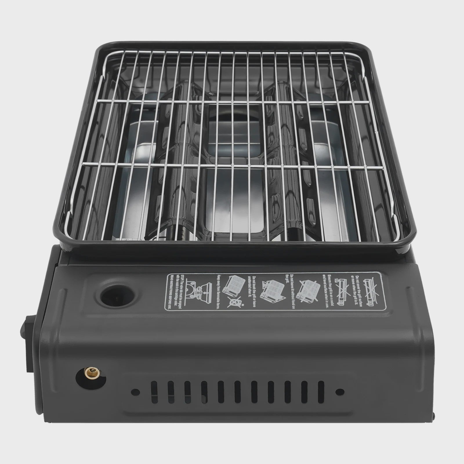 Draagbare Gas BBQ Grill & Camping Stoof met Grillnet en Draagtas