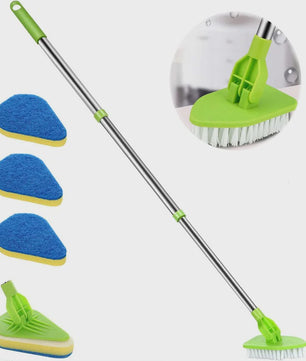 Multifunctionele Telescopische Schoonmaakborstel met Verwisselbare Pads