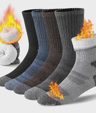 5 Paar Merino Wol Wandelsokken - Warm, Ademend & Compressie voor Heren & Dames