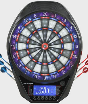 Sportnow Elektronisch Dartbord met LED Scherm, 34 Spellen en 6 Darts - Multicolor