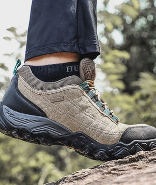 HUMTTO Heren Wandelschoenen - Luxe Leren Outdoor Sneakers voor Klimmen, Trekking & Werk