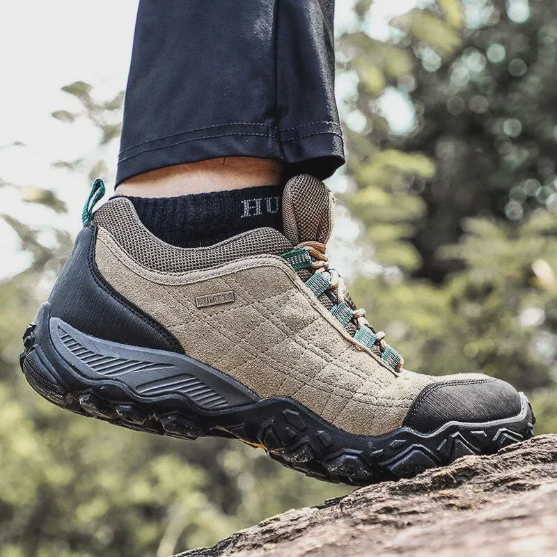 HUMTTO Heren Wandelschoenen - Luxe Leren Outdoor Sneakers voor Klimmen, Trekking & Werk