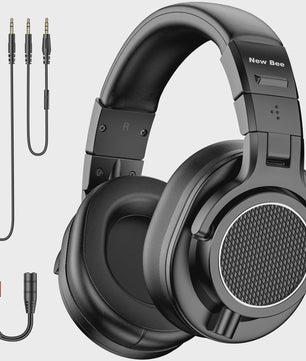 New Bee Studio DJ Koptelefoon met Microfoon - Over-Ear Hi-Res Monitor Headset