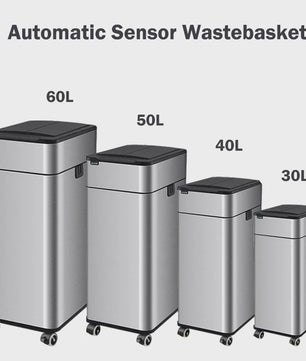 Slimme Vuilnisbak met Sensor - RVS - 20-60L - Automatisch Openen & Sluiten