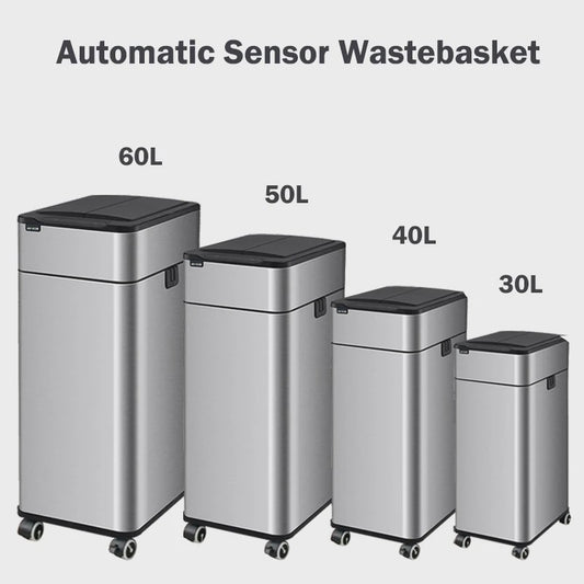 Slimme Vuilnisbak met Sensor - RVS - 20-60L - Automatisch Openen & Sluiten