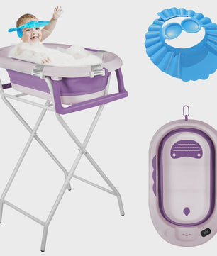 Opvouwbaar Babybadje met Onderstel - Veilig en Comfortabel Baden voor Pasgeborenen en Peuters