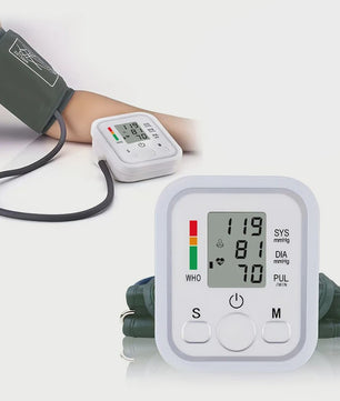 Digitale Bloeddrukmeter Arm - Meet Nauwkeurig Systolische, Diastolische Druk & Hartslag