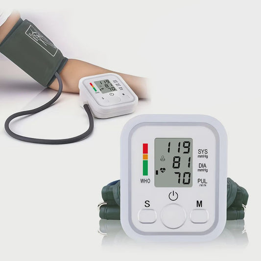 Digitale Bloeddrukmeter Arm - Meet Nauwkeurig Systolische, Diastolische Druk & Hartslag