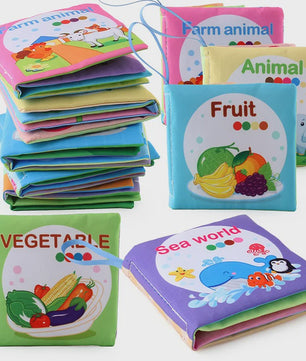 Zacht Stoffen Babyboek - Educatief & Interactief voor Baby's 0-12 Maanden