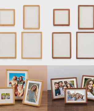Eenvoudig Zwart Walnoot Houten Fotolijst - Handgemaakt & Stijlvol