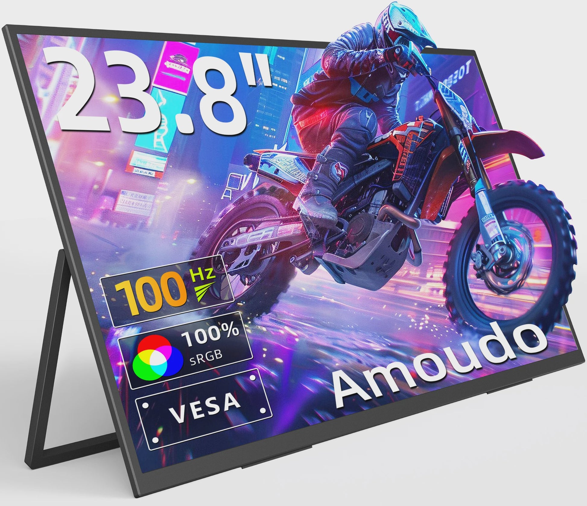 Amoudo 23.8" Full HD IPS Draagbare Monitor met VESA & Standaard