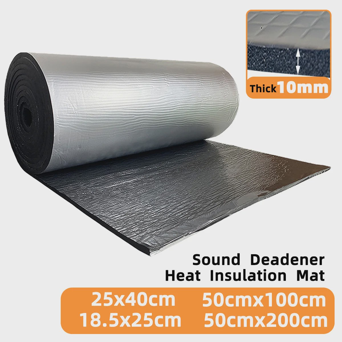 10mm Dikke Auto Isolatie & Geluidsdemping Mat - Zelfklevend DIY