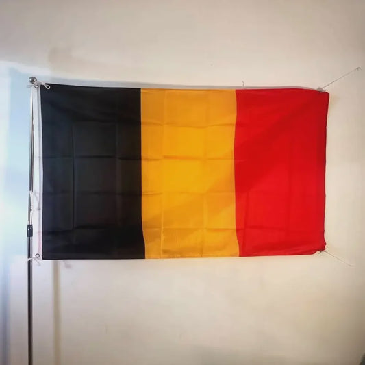 Belgische Vlag 90x150cm Premium Polyester - Duurzaam & Dubbel Gestikt