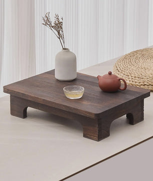 Houten Lage Tatami Tafel - Compact en Stijlvol voor Balkon, Woonkamer of Vensterbank
