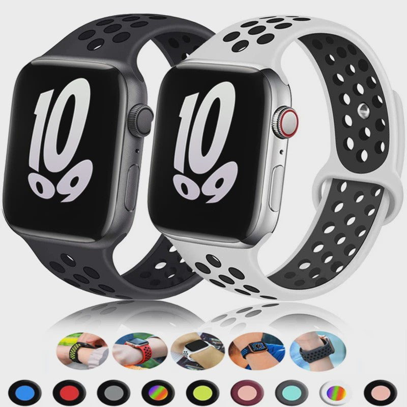 Ademende Sportband voor Apple Watch (38-49mm) - Comfortabele Vervangingsband