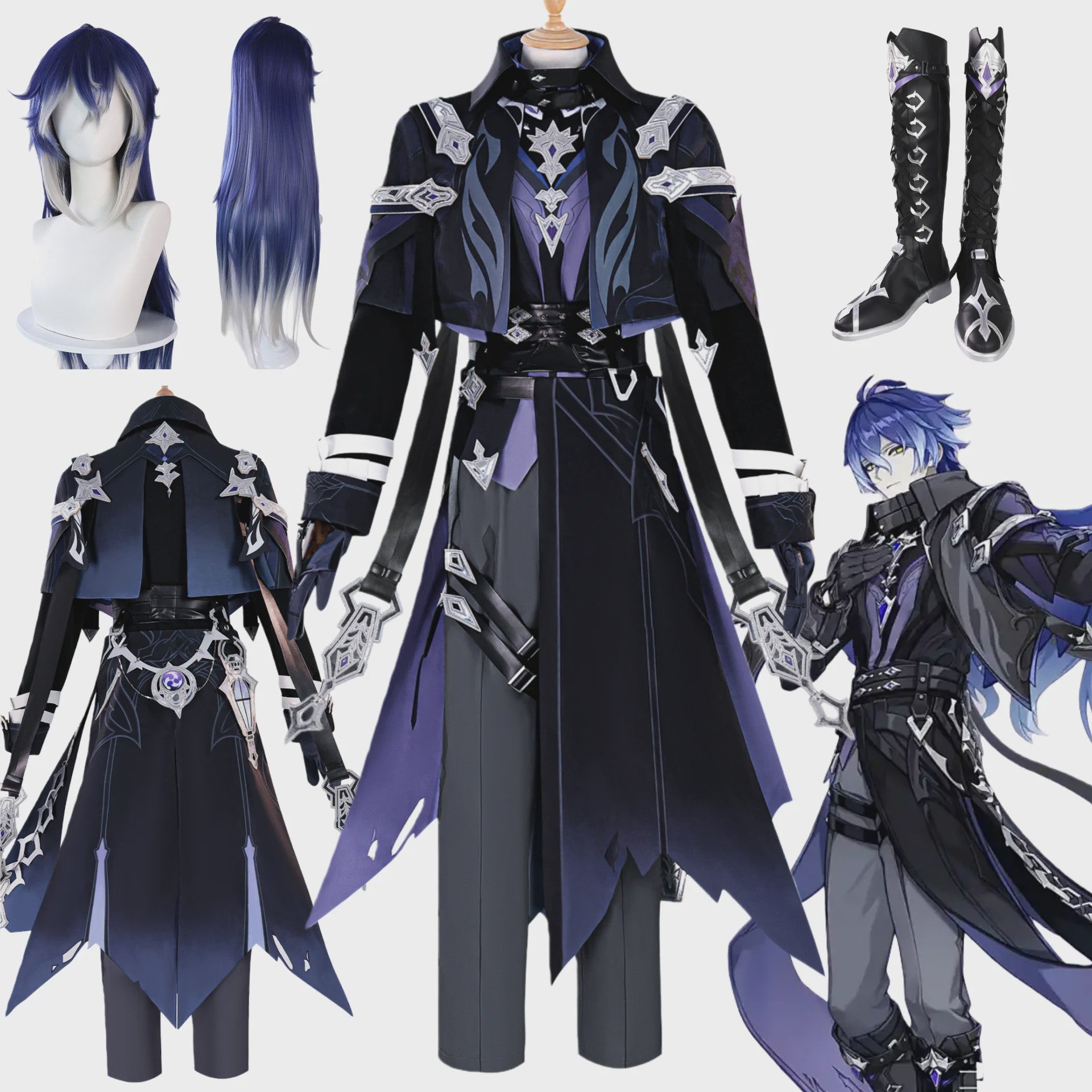 Genshin Impact Chudomirovich Cosplay Kostuum & Pruik - Anime Kleding