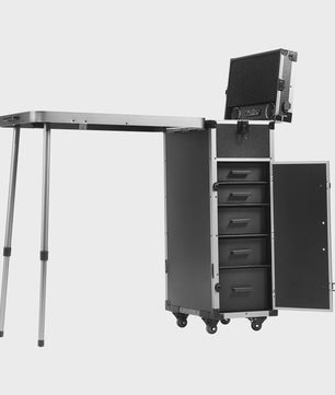 Professionele Make-up Koffer met Werkbank, Verrijdbaar en Extra Groot