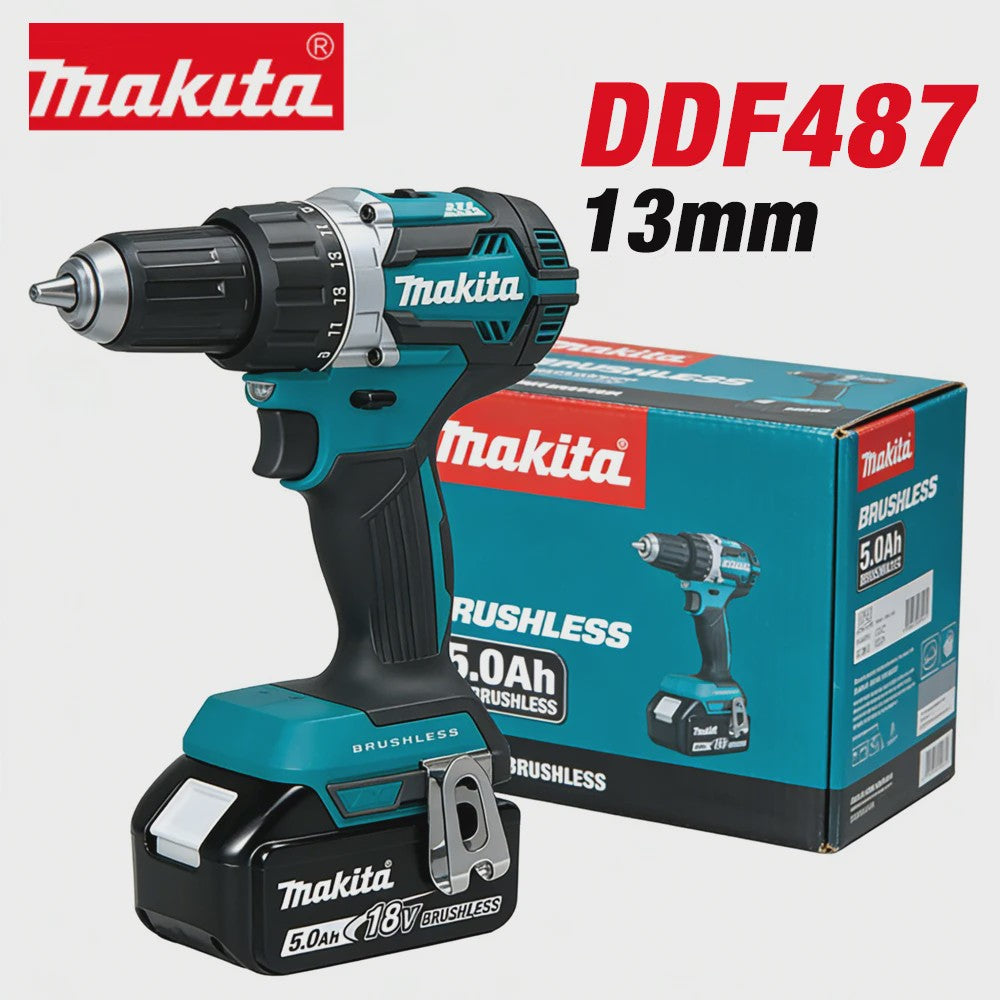 Makita DDF487 18V Brushless Accu Schroefmachine - Compact & Krachtig