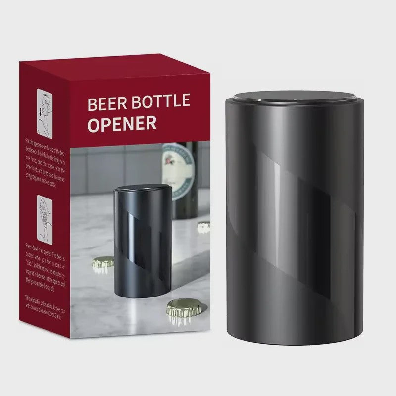 Automatische Flesopener Zwart - Magnetische RVS Bieropener voor Bar