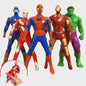 5-delige Actiehelden Figuren Set - Spiderman, Iron Man, Hulk, Captain America & Ultraman