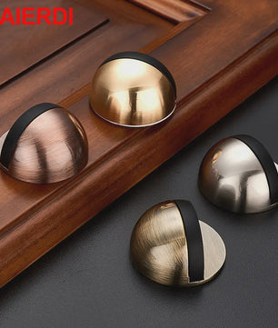 RVS Deurstopper met Sticker & Schroef - Zonder Boren, Magnetisch of Normaal