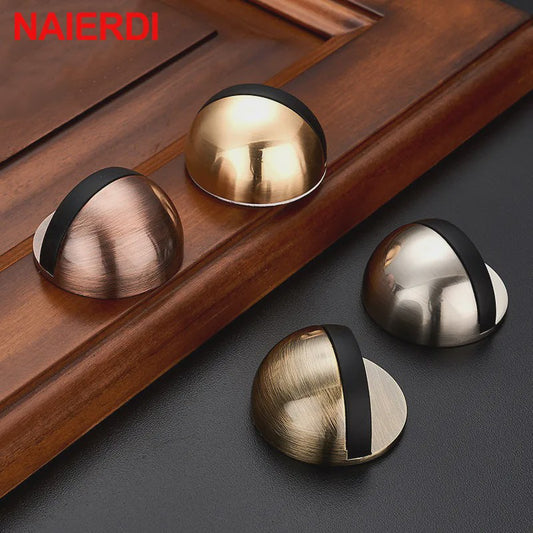 RVS Deurstopper met Sticker & Schroef - Zonder Boren, Magnetisch of Normaal