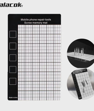 Magnetische Schroefmat voor Telefoonreparatie - 145x90mm Geheugenwerkpad met Maattabel