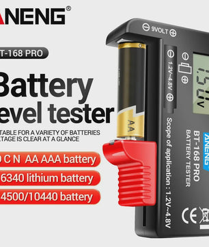 ANENG BT-168 PRO Digitale Batterij Tester - Universeel & Compact