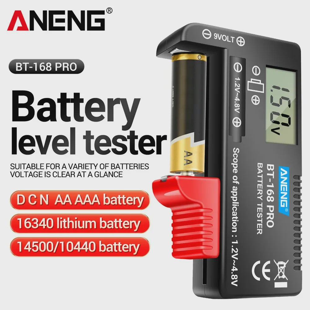 ANENG BT-168 PRO Digitale Batterij Tester - Universeel & Compact