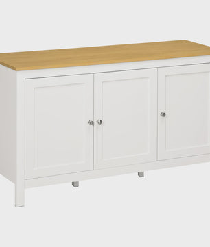 Moderne Keukenkast Sideboard met 3 Deuren - 120x40x70 cm Wit