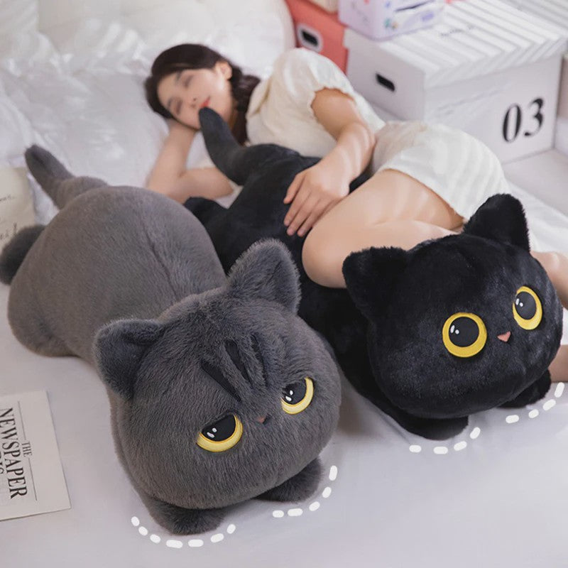 Schattige Pluche Kat Knuffel - Zacht Kussen en Dekentje, Perfect Cadeau