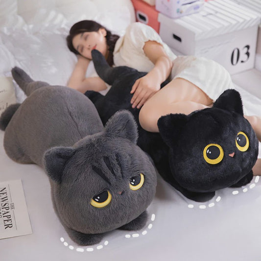 Schattige Pluche Kat Knuffel - Zacht Kussen en Dekentje, Perfect Cadeau