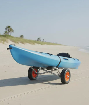 Opvouwbare Kajakkar / Kano Trolley met 10-inch Massieve Banden & Spanband - 113 kg